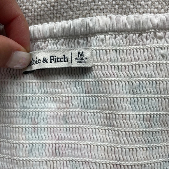 Abercrombie & Fitch Puff Sleeve corset floral blouse- Size M - Picture 6 of 8